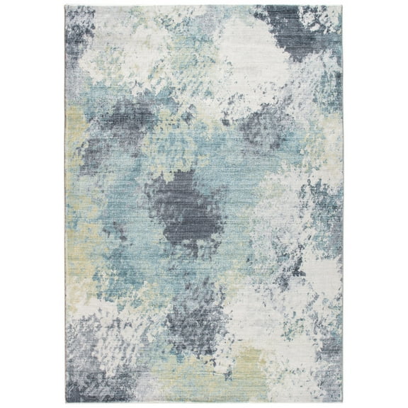 2 x 7 Blue Yellow Abstract Sky Runner Rug