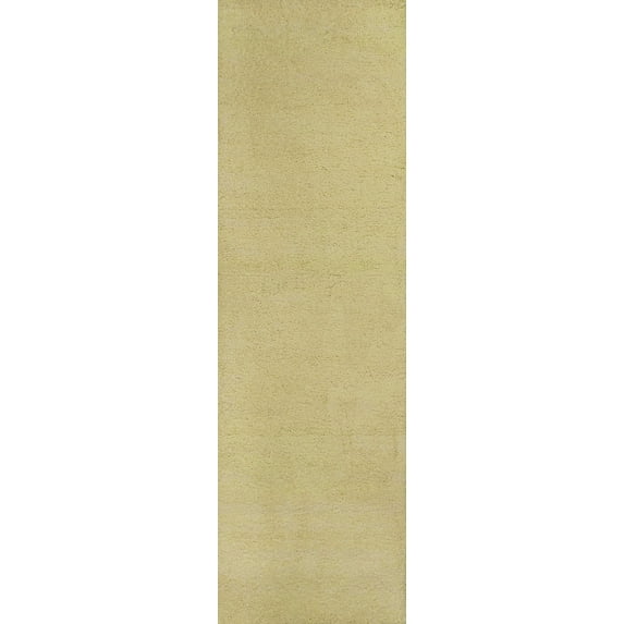 2' x 7' Canary Yellow Plain Runner Rug