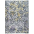 thumbnail image 1 of 2â€™ x 7â€™ Gray Gold Abstract Rings Runner Rug, 1 of 8