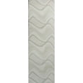 thumbnail image 1 of 2' x 7' Ivory Abstract Waves Wool Runner Rug, 1 of 4