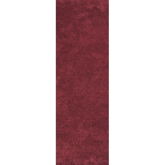 2' x 7' Red Plain Runner Rug