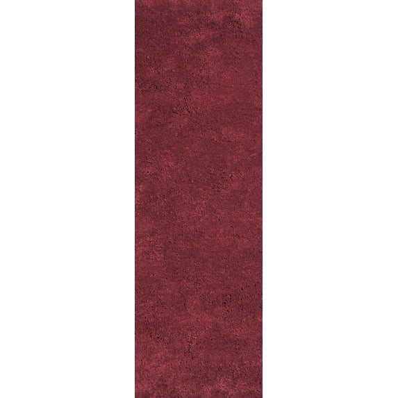 2' x 7' Red Plain Runner Rug