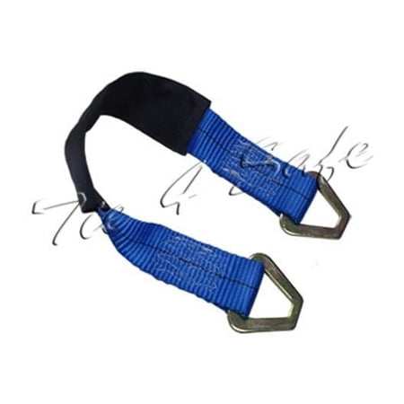 2 x 72 in. Axle Straps with Abrasive Sleeve & Delta Ring, Blue - 8 Piece