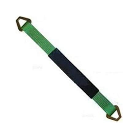 2 x 72 in. Axle Straps with Abrasive Sleeve & Delta Ring, Green - 20 Piece