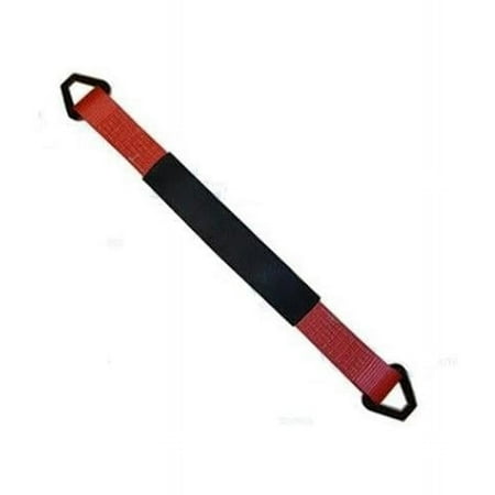 2 x 72 in. Axle Straps with Abrasive Sleeve & Delta Ring, Red - 8 Piece