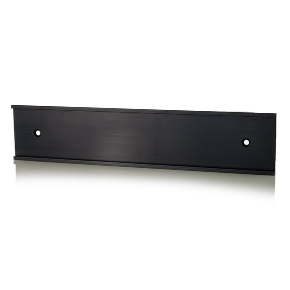 2" x 8" Aluminum Office Wall / Door Nameplate Sign Holder (Matte Black)