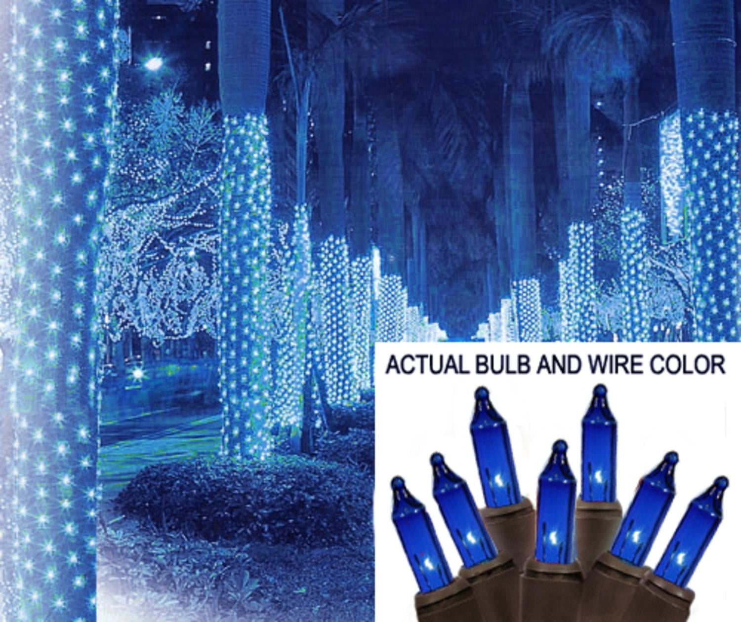 Sienna 2' x 8' Blue Incandescent Outdoor Christmas Net Lights - Walmart.com