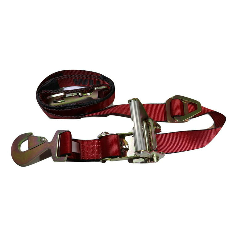 Car Straps, Ratchet Straps with Snap Hook, 2 Inch Wide X 8 Foot