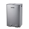 thumbnail image 1 of 2 x 8 Gallon Dual Compartment Trash Can, Slow Close Step Pedal Garbage Bin with Removable Buckets, White Stainless Steel Recycling Can for Kitchen Office - Silver, 1 of 7