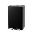 thumbnail image 1 of 2 x 8 Gallon Dual Compartment Trash Can, Stainless Steel Step Pedal Garbage Bin with Slow Close & Removable Buckets for Kitchen Office Recycling - Black, 1 of 8