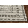 thumbnail image 1 of 2' x 8' Grey Bordered Runner Rug, 1 of 4