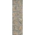 thumbnail image 1 of 2' x 8' Grey Palm Leaves Wool Runner Rug, 1 of 4