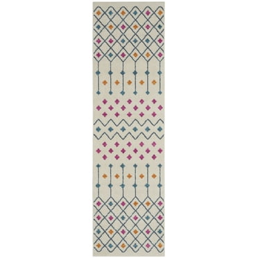 2â€™ x 8â€™ Ivory Jewels Geometric Runner Rug