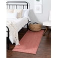 thumbnail image 1 of 2' x 8' New Area Rug Solid Runner Rug Rust Red, 1 of 4