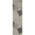 thumbnail image 1 of 2â€™ x 8â€™ Silver and Gray Indoor Outdoor Runner Rug, 1 of 5