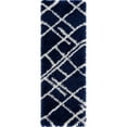 thumbnail image 1 of 2 x 8 ft. Allison Navy Shag Runner Rug, 1 of 1