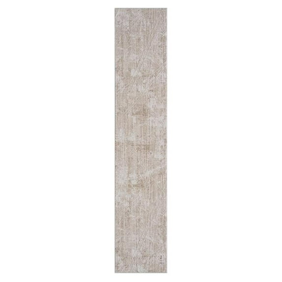 2 x 8 ft. Beige Abstract Runner Area Rug - Beige - 2 x 8 ft.