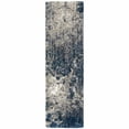 thumbnail image 1 of 2 x 8 ft. Blue & Gray Abstract Shag Power Loom Stain Resistant Runner Area Rug - Blue and Gray - 2 x 8 ft., 1 of 1
