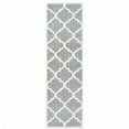 thumbnail image 1 of 2 x 8 ft. Gray & Ivory Geometric Shag Power Loom Stain Resistant Runner Area Rug - Gray and Ivory - 2 x 8 ft., 1 of 1