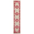 thumbnail image 1 of 2 x 8 ft. Ivory & Fuchsia Distressed Runner Rug, 1 of 1