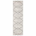 thumbnail image 1 of 2 x 8 ft. Ivory & Gray Geometric Shag Power Loom Stain Resistant Runner Area Rug - Ivory and Gray, 1 of 1