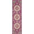 thumbnail image 1 of 2 x 8 ft. Pink & Ivory Medallion Runner Rug, 1 of 1