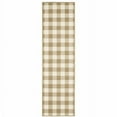 thumbnail image 1 of 2 x 8 ft. Tan Geometric Stain Resistant Indoor & Outdoor Rectangle Area Rug - Gray and Ivory, 1 of 1