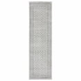 thumbnail image 1 of 2 x 8 ft. White & Gray Oriental Power Loom Stain Resistant Runner Area Rug - White and Gray - 2 x 8 ft., 1 of 1