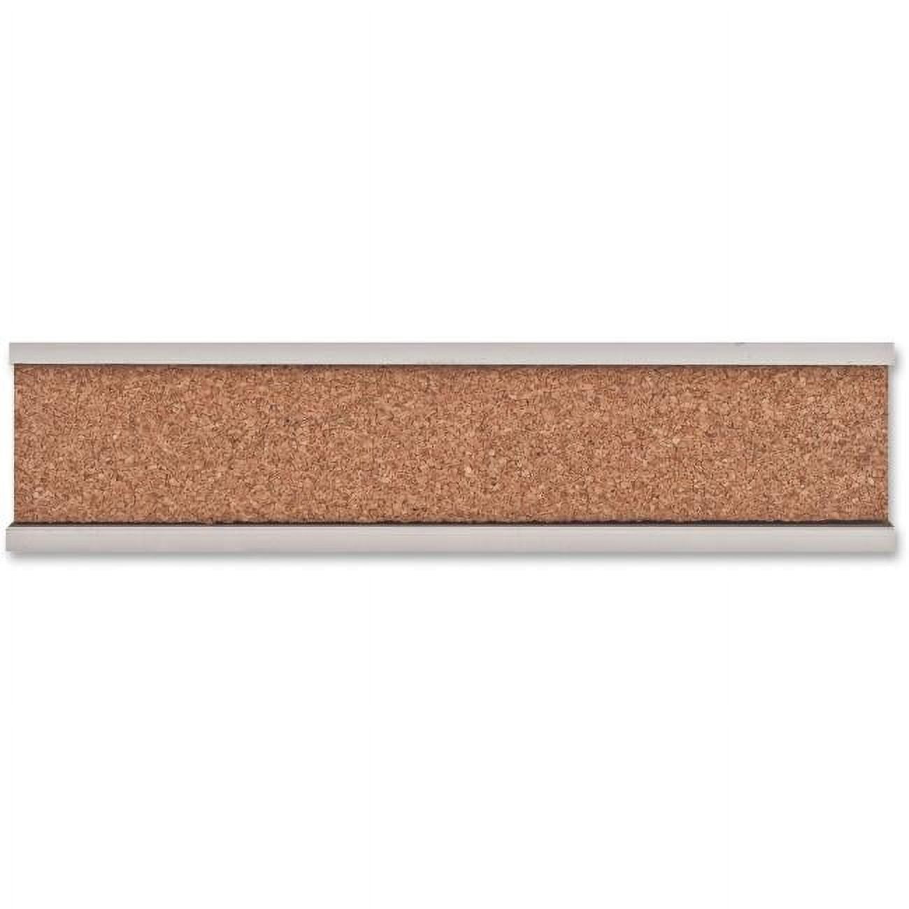 Brown Cork Map Rail with Aluminum Trim, 2" x 8"
