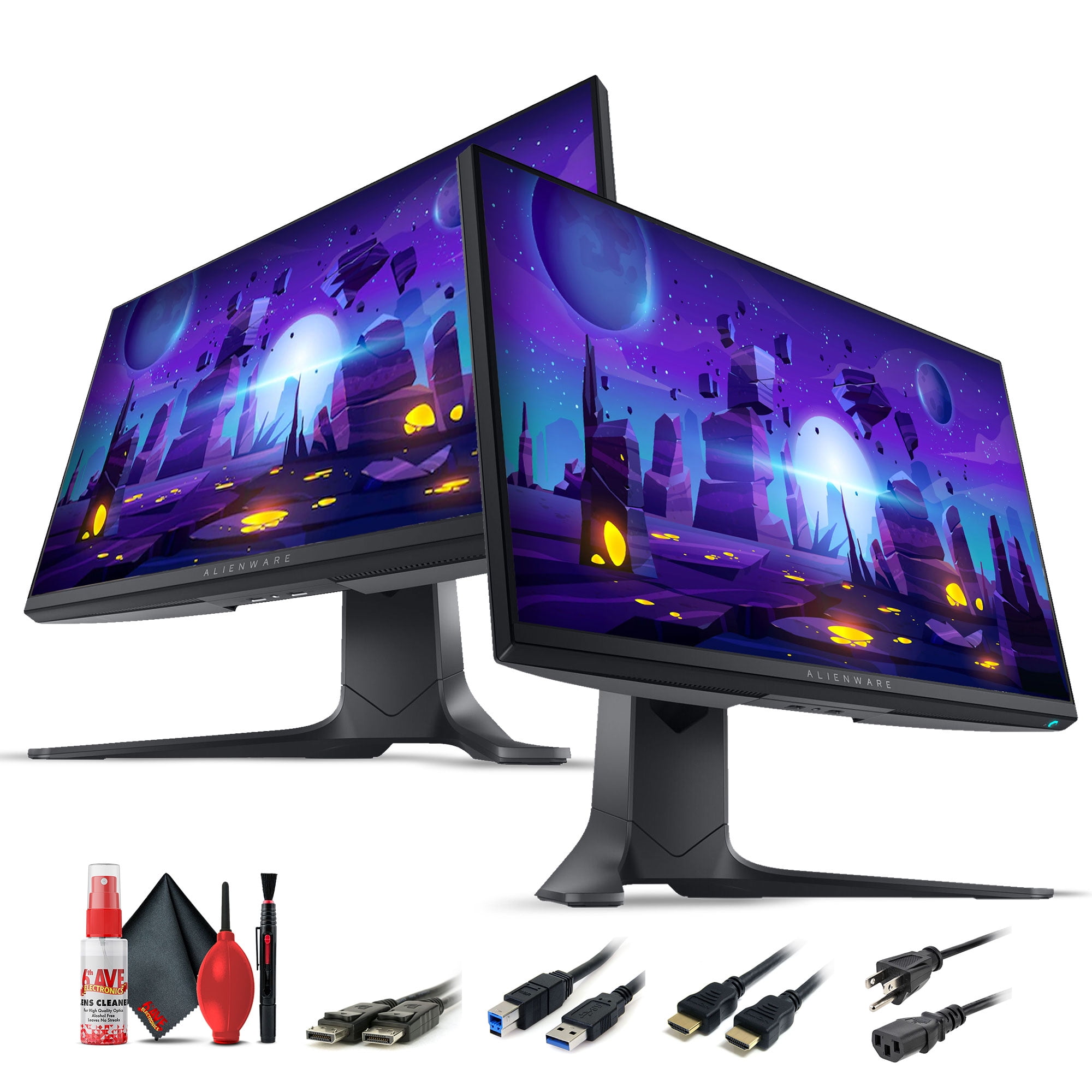 2 x Alienware AW2521HF 24.5 16:9 240 Hz IPS Gaming Monitor (AW2521HF) +  Cleaning Kit 