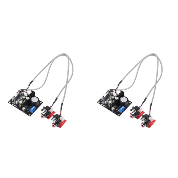 2 x Amplifier Board 4 x lotus sockets with 300mm shielded wire-Black