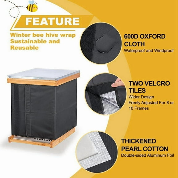 2 x Beehive Box Wrap-Black