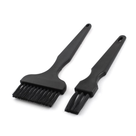 2 x Black Handle PCB Rework Dust Cleaning Tool Anti Static ESD Brush Kit