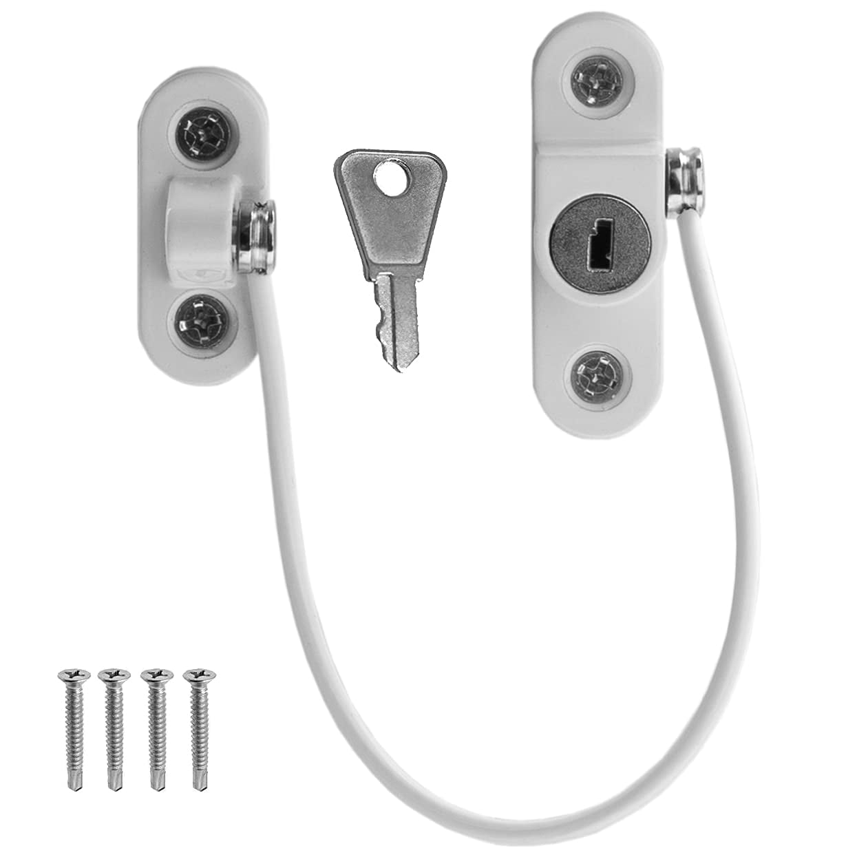 2 x Cable Restrictor Lock for UPVC Windows Ventilation Lock Child