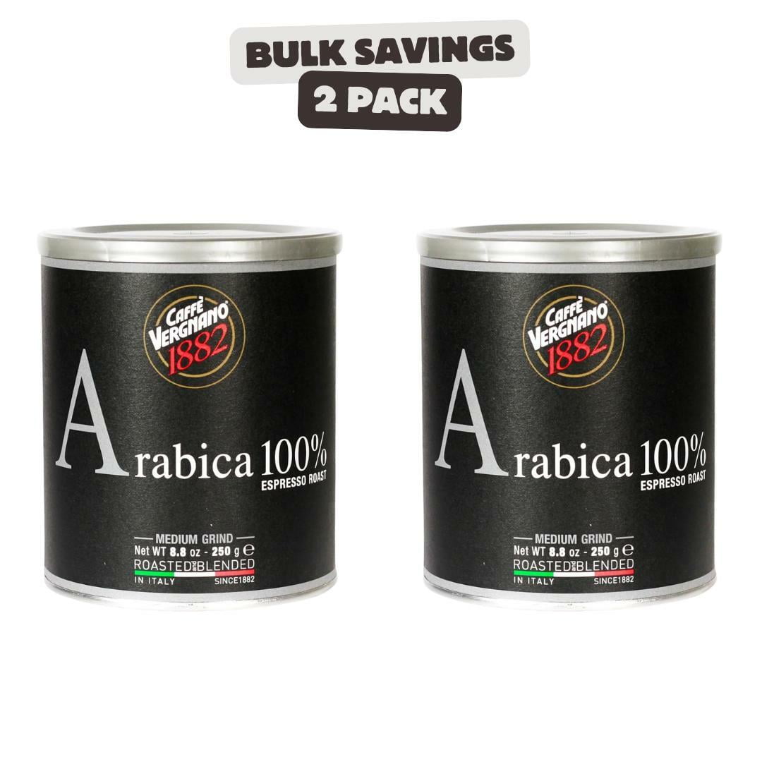 2 x Caffè Vergnano Arabica Moka Tin, 250 Grams (Packaging May Vary)