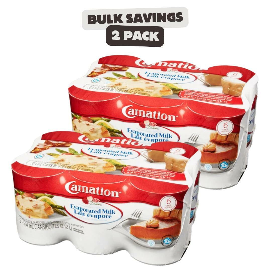 2 x Carnation Evaporated Milk, 6 cans each