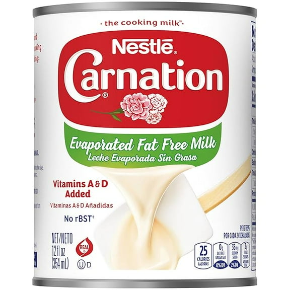 2 x Carnation Evaporated Milk Can - Fat Free - 12 oz