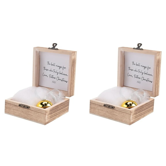 2X Christmas Magical Faith Bell, Souvenir Tree Home Decor Gold