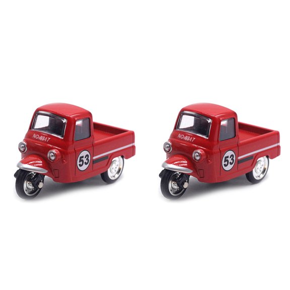 2X Vintage Tricycle Model Tricycle Adornment Tricycle Car Model Car Ornament Desktop Car Ornaments Statue-A