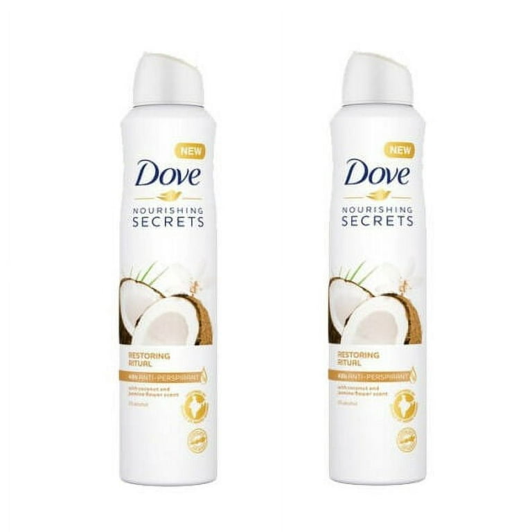 2 x Dove Nourishing Secrets Coconut and Jasmine Antiperspirant Deo Spray,  150ML 