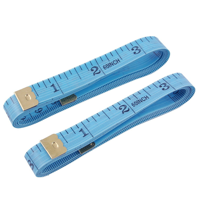 2 x Dual 1.5M 4.92Ft Blue Flexible Tape Measure Ruler