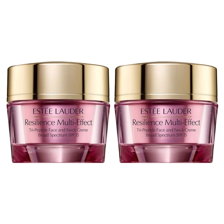2 x Estée Lauder Resilience Multi-Effect Tri-Peptide Face & Neck Creme, SPF 15, Normal/Combination Skin, 0.5oz/15ml x 2 = 1oz/30ml