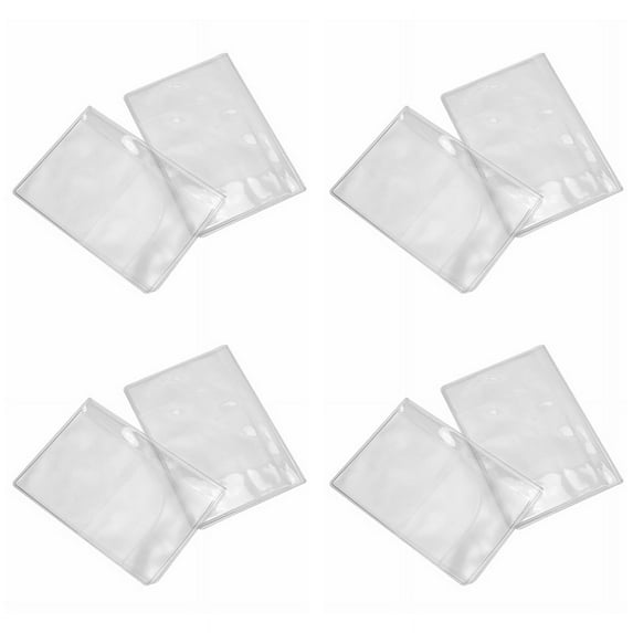 2 x Fashion Transparent Passport Holder Cover Case Travel Wallet Protector Folder