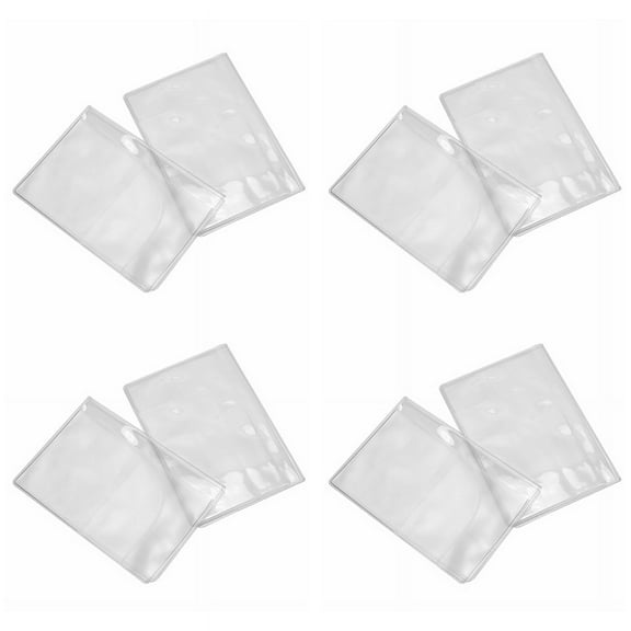 2 x Fashion Transparent Passport Holder Cover Case Travel Wallet Protector Folder