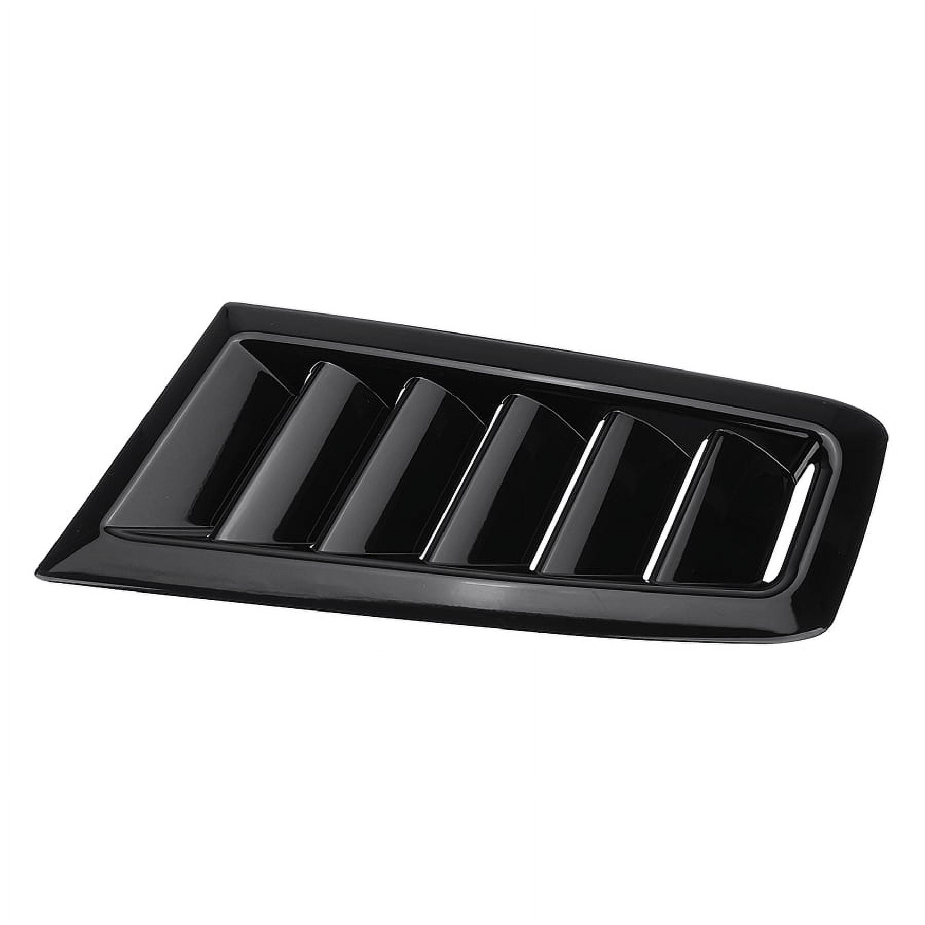 2 x Glossy Black ABS Car Hood Bonnet Vents Air Flow Intake Decor Cover RS Style