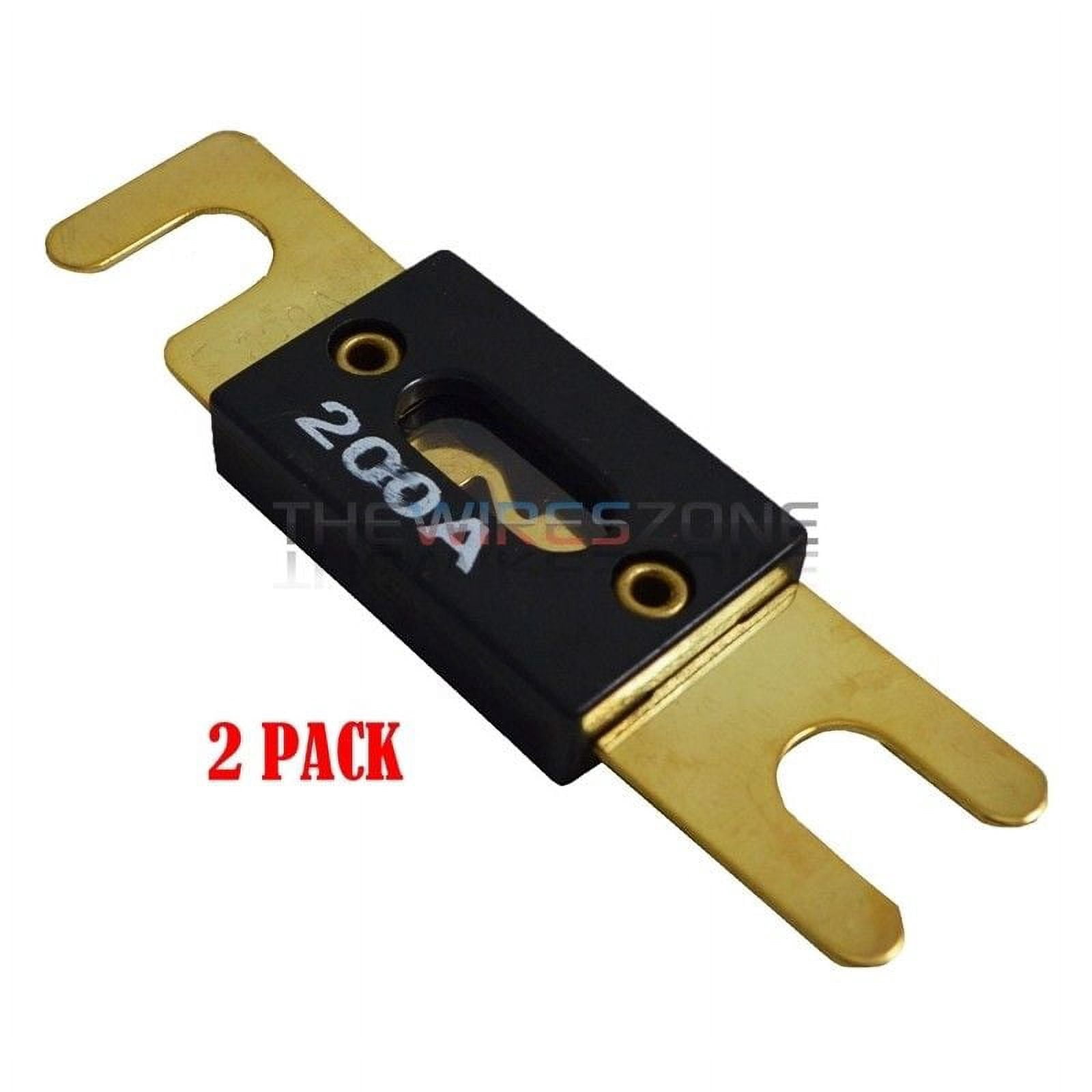 2 x High Quality Gold Plated 200 Amp 200A Car Audio ANL Fuse (2/pack) New
