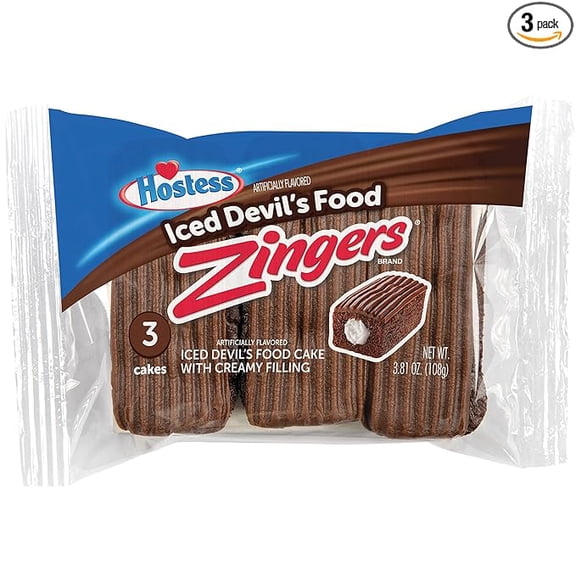 2 x Hostess Zingers Devil's Food (Pack of 3) 108g