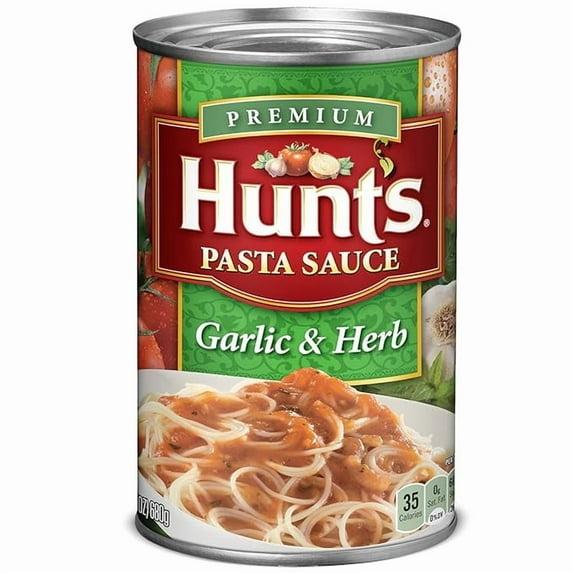 2 x Hunt's Garlic & Herb Pasta Sauce, 24 oz