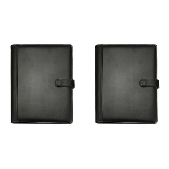 2 x Leather Conference Folder-Black