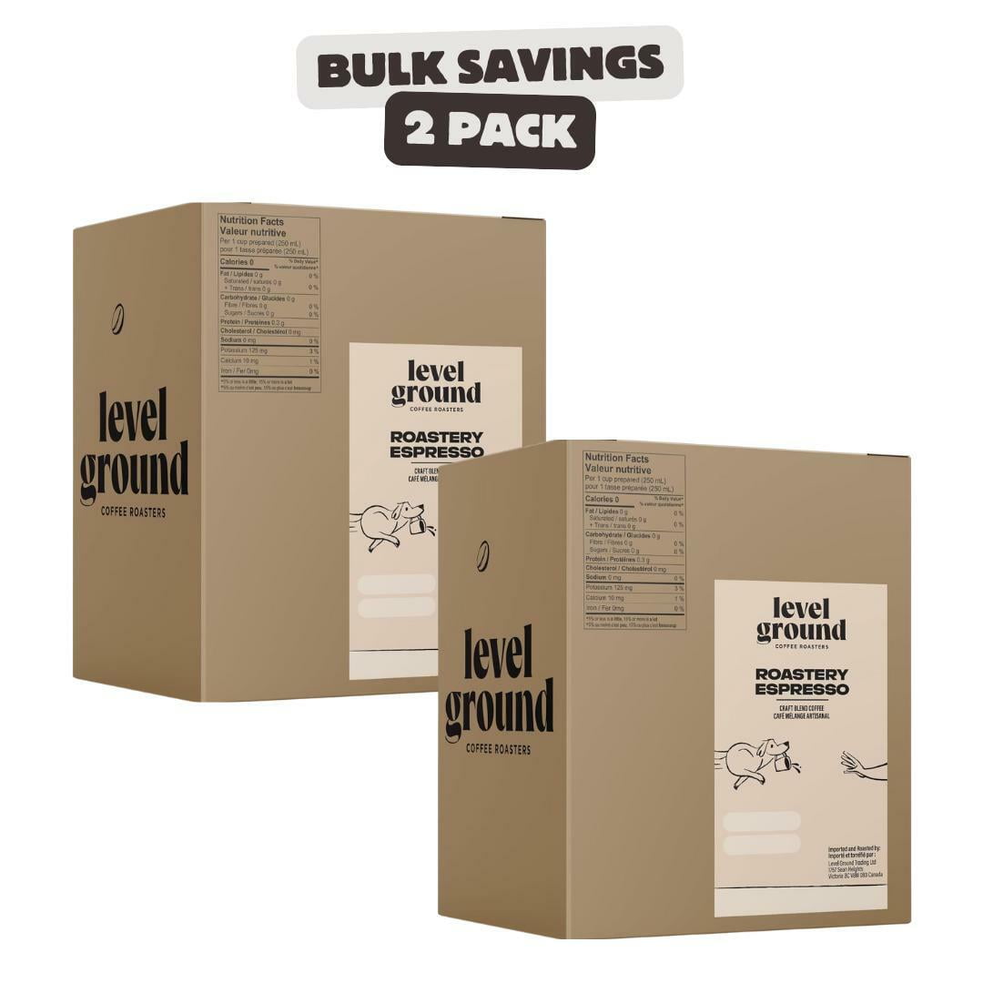 2 x Level Ground Coffee - Espresso Craft Blend - Medium Roast, Whole Bean - Specialty Coffee - Espresso Machine, Drip Brew, French Press - Tastes Juicy, Sweet, Plush - 2.27kg / 5lb